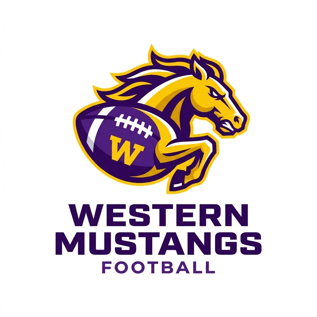 Western Mustangs Football Logo
